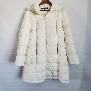 Kenneth cole Puffer Coat women XL Down white cream